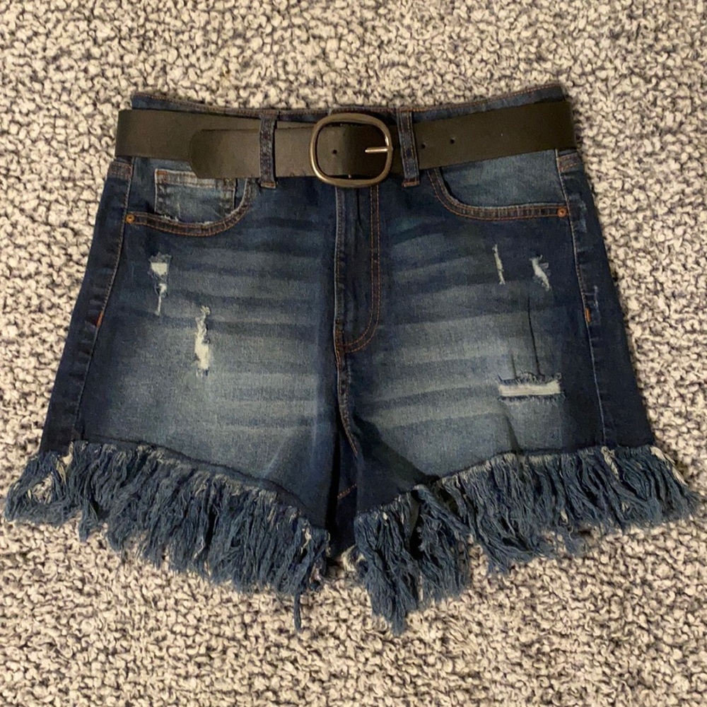 Dark Wash Denim Shorts